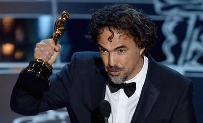 González Iñárritu recoge el Oscar de mejor director en 2015.