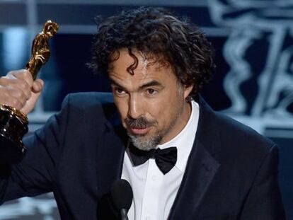 González Iñárritu recoge el Oscar de mejor director en 2015.