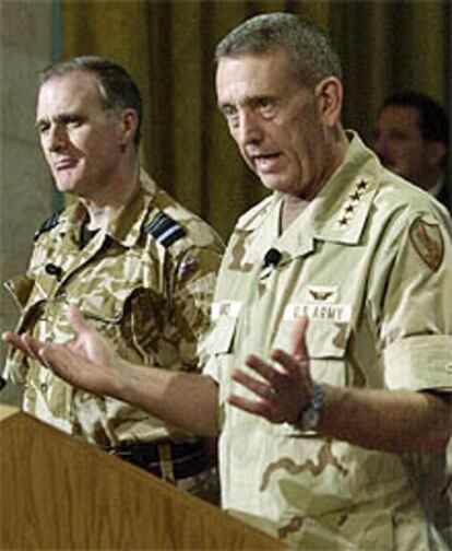 El general Tommy Franks, durante su comparecencia de prensa.