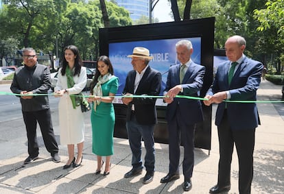 Se inaugura exposición en Paseo de la Reforma sobre energías renovables.