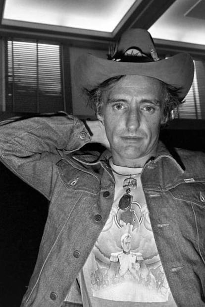 Dennis Hopper, en el Festival de Cannes de 1976