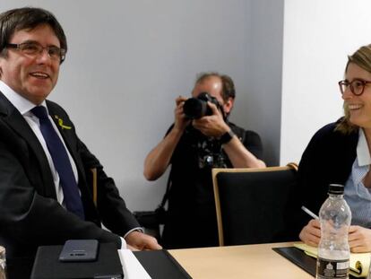 Carles Puigdemont and Elsa Artadi in Berlin.