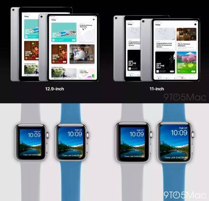 Posible diseño de los nuevos iPad y Apple Watch 4