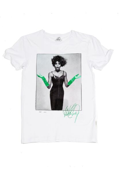 La primera camiseta homenaje a Whitney Houston es de edición limitada la encontraremos en Eleven Paris a un precio de 39,90 euros.
