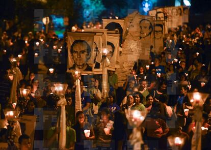 Conmemoración de los jesuitas asesinados en San Salvador, en 2015.