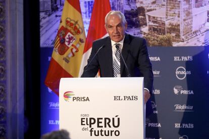 El director de EL PAÍS Antonio Caño, en un momento de su discurso de bienvenida.