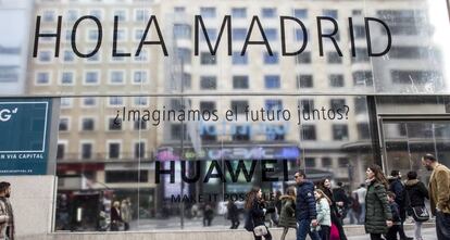 La tienda de Huawei en la Gran Vía de Madrid se abrirá el 5 de julio.