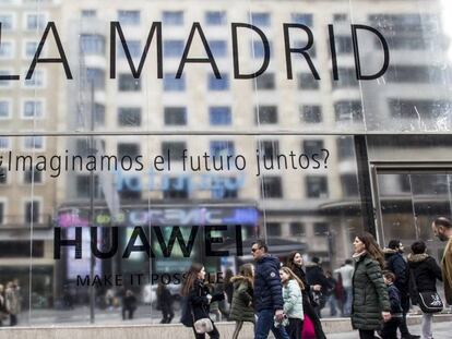 La tienda de Huawei en la Gran Vía de Madrid se abrirá el 5 de julio.