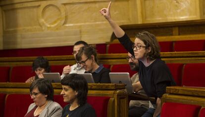 Eulàlia Reguant, al Parlament.