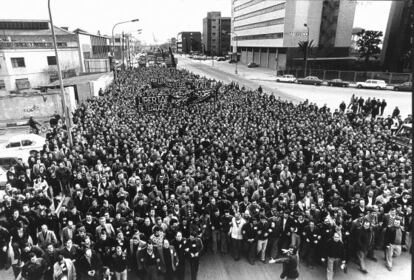 Manifestaci&oacute; de treballadors de la Seat el 1978