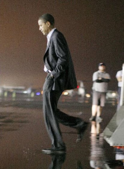 Barack Obama, ayer en Jacksonville (Florida).