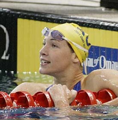 La australiana Elke Graham, tras una carrera.