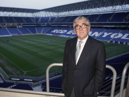 Daniel S&aacute;nche Llibre, en el estadio de Cornell&agrave;