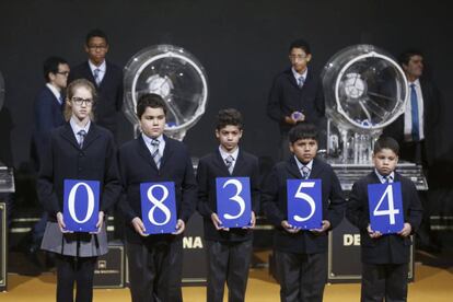 El primer premio del sorteo extraordinario de la Lotería del Niño el pasado 6 de enero de 2017.