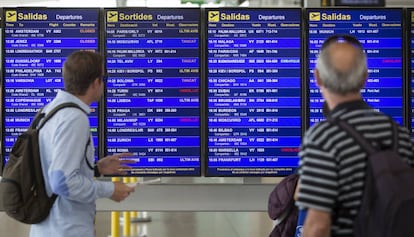 Una imagen de archivo de una huelga aérea en el aeropuerto de El Prat.