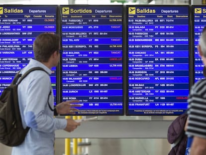 Una imagen de archivo de una huelga aérea en el aeropuerto de El Prat.