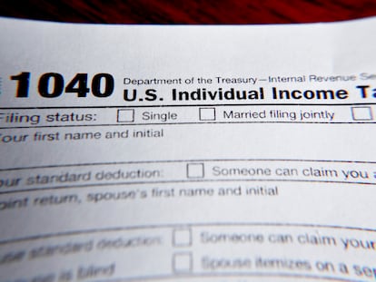 1040 federal tax form printed from the Internal Revenue Service website