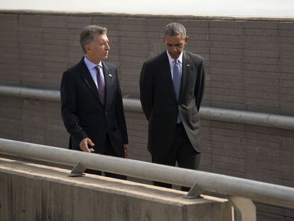 Obama e Macri, nesta quinta-feira na Argentina.