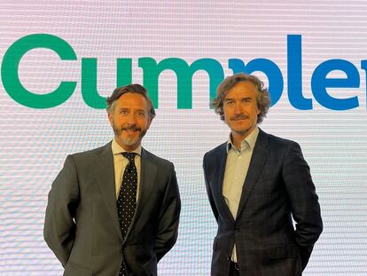 Miguel Soler y Carlos Sáiz, presidente y vicepresidente de Cumplen.