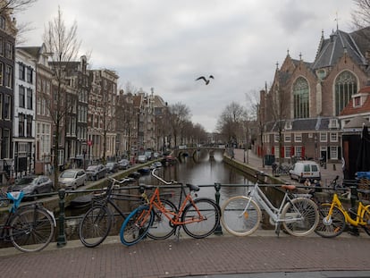 Aspecto del Barrio rojo de Ámsterdam este lunes.