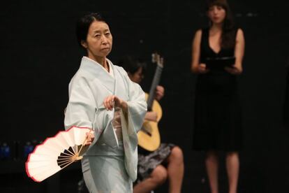 La artista japonesa Keiin Yoshimura, en el festival 'A solas'.