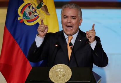 Iván Duque ante el Congreso de Colombia