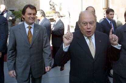 Artur Mas junto al expresidente Jordi Pujol, en 2002