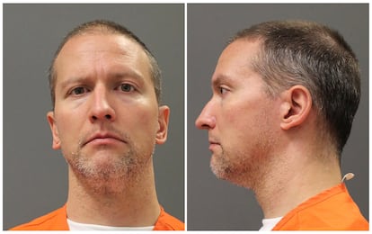 Foto do ex-policial de Minnesota Derek Chauvin após sua prisão.