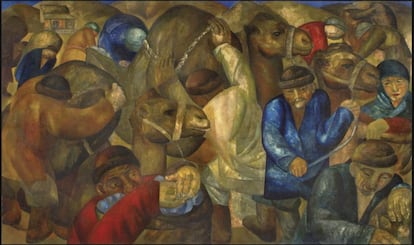 La obra de artistas como Volkov, que durante algunos años encontraron en Uzbekistán un lugar para pintar libremente, muestra cómo la revolución rusa afectó la vida de su pueblo.