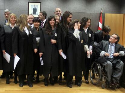 Toma de posesión de nueve nuevas juezas, de la 62ª promoción de la Escuela Judicial para el País Vasco.