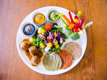 Un plat vegetarià.