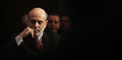 Ben Bernanke, en 2009 antes de intervenir ante el Club de Econom&iacute;a de Washington.