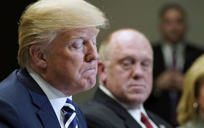 Donald Trump, durante una reunión este martes en la Casa Blanca. 