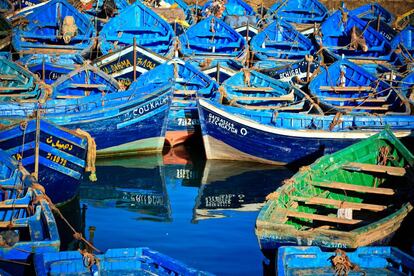 Barcas en el puerto de esta ciudad de la costa atlántica de Marruecos.