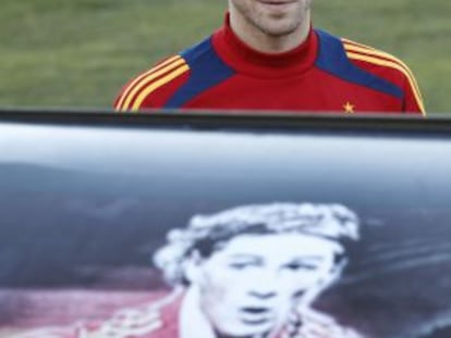 Roberto Soldado, ayer, en el entrenamiento de la selección española en Las Rozas