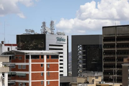 El logo de Telefónica en un edificio del grupo.