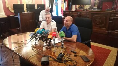 Rueda de prensa en la que Jácome anunció sus nuevos planes para la cultura en la ciudad de Ourense.