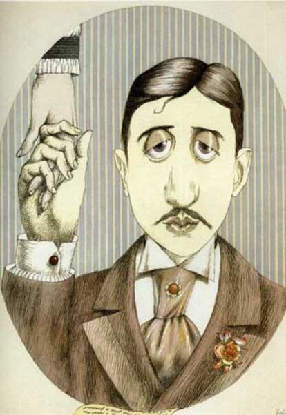 Marcel Proust, visto por Tullio Pericoli.