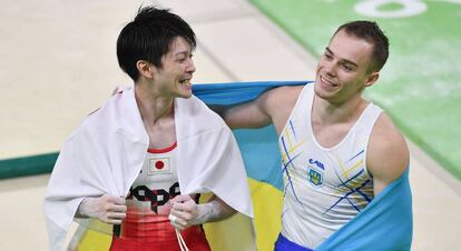 Uchimura y Verniaiev, oro y plata.