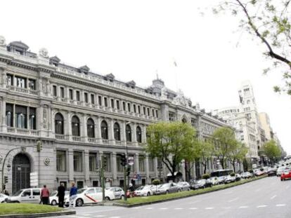 Vista de la fachada del Banco de Espa&ntilde;a. 