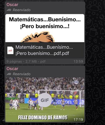 Mensajes altamente reenviados de WhatsApp.