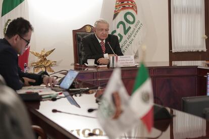 López Obrador, durante su participación en la cumbre del G20.