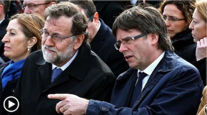 El recanvi d'Alicia Sánchez-Camacho per Xavier García Albiol motiva la visita de Rajoy a Catalunya al febrer de 2016. Poc després, al març, es produeix la primera trobada entre el president del Govern i Carles Puigdemont del segon com a president de la Generalitat.