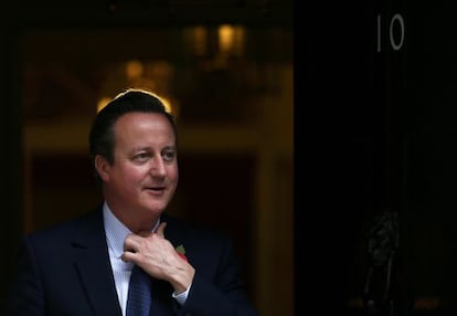 El primer ministro brit&aacute;nico, David Cameron, en Londres.