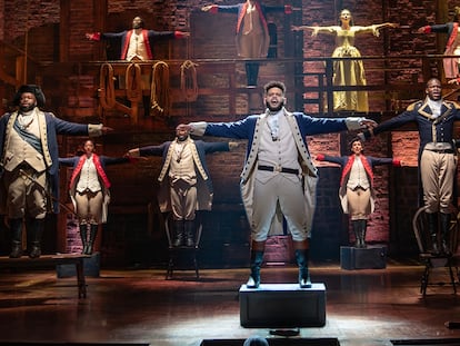 Actores durante una puesta en escena del musical 'Hamilton'.