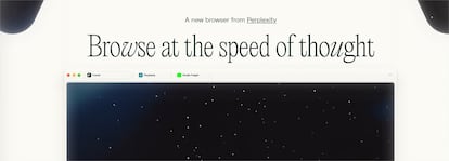 Interfaz de Perplexity Comet