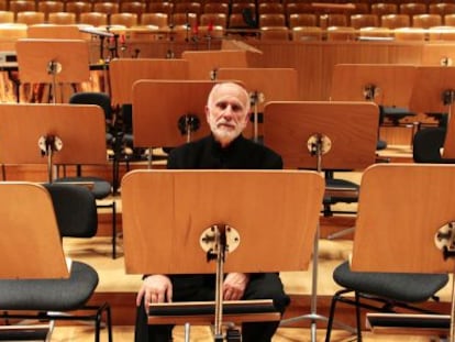 Alfonso Aijón, fotografiado en el Auditorio Nacional de Madrid.