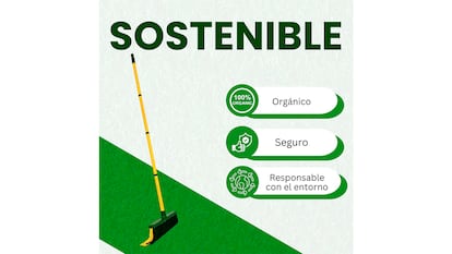 Artificial grass brush on white background