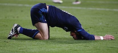Gareth Bale durante el partido contra el Wolfsburgo.