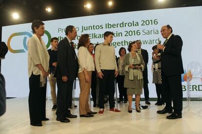 Ignacio Gal&aacute;n, presidente de Iberdrola, en el acto de entrega del Premio Juntos 2016.